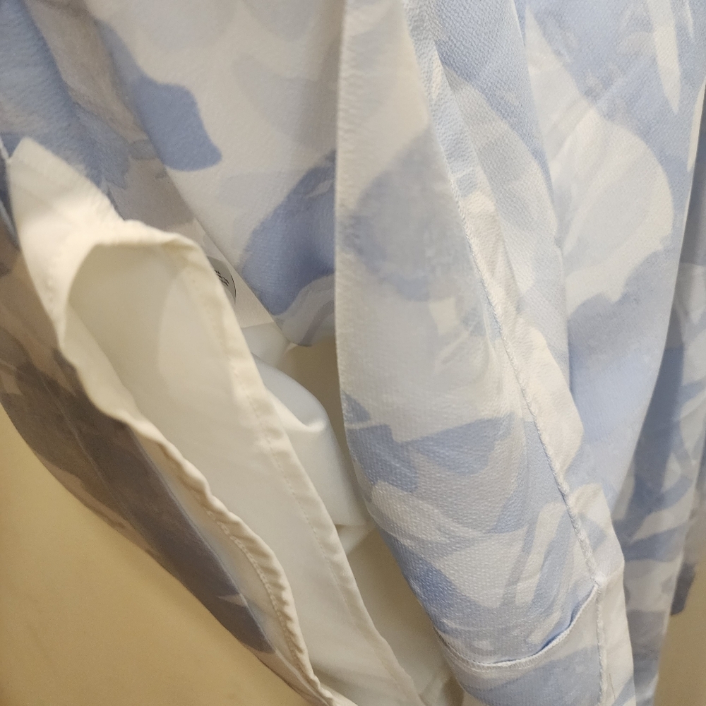 BANANA REPUBLIC Light Blue Lightweight Floral Sleeveless Formal  Dress S - Picture 5 of 11